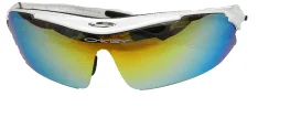 Gafas Montura Blanca 5 Lentes Intercambiables Militares Ciclismo