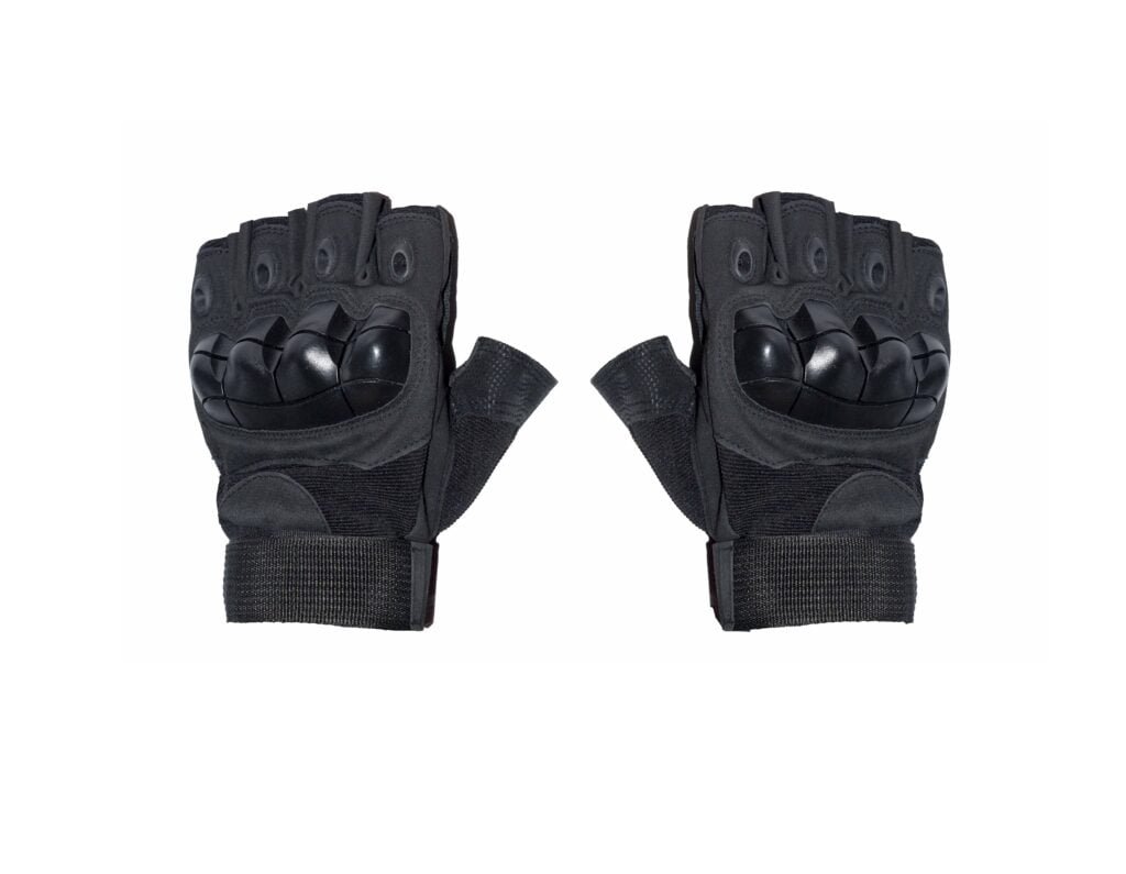 Guantes Medio Dedo Nudillos Refuerzos Fino