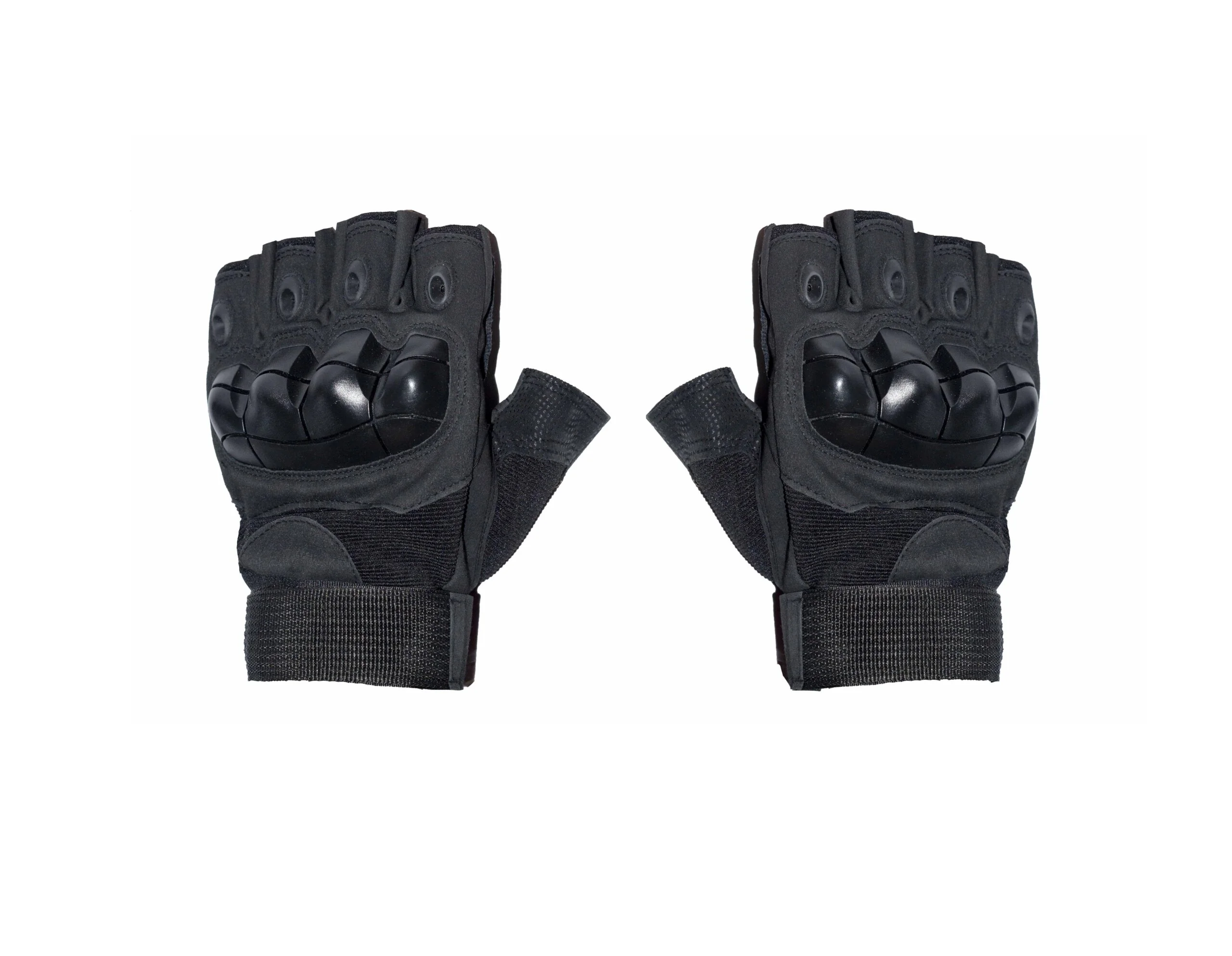 Guantes Medio Dedo Nudillos Refuerzos Fino