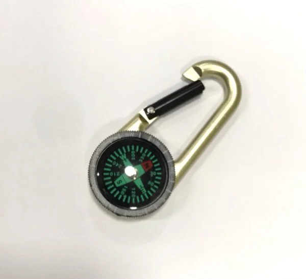 Llavero Estilo Mosquetón Con Brújula Para Camping