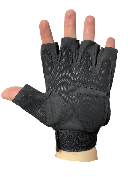 Guantes Medio Dedo Nudillos Refuerzos Fino - Image 2