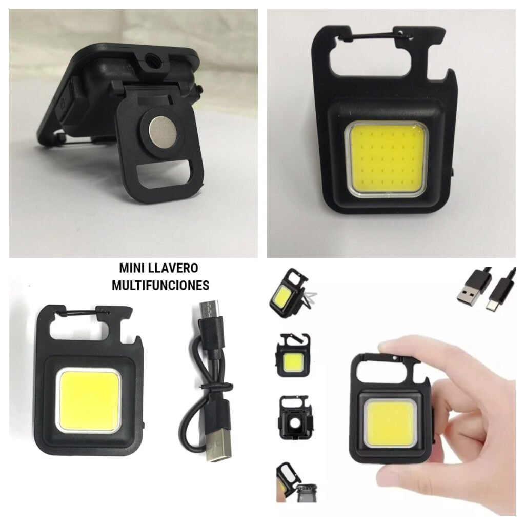 Mini Linterna Llavero Portátil Plegable