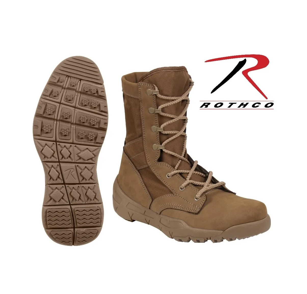 Botas Tácticas Ligeras Rothco V-Max Coyote Commander