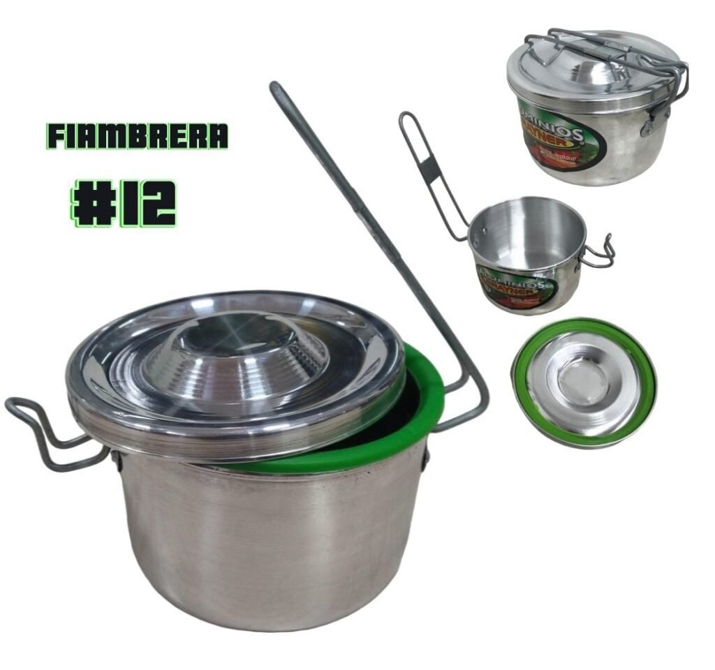 Fiambrera Marmita Porta Comida Camping Aluminio
