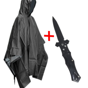Kit: Poncho + Navaja de supervivencia