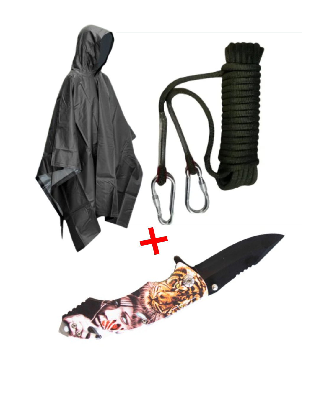 Kit: Poncho+Cuerda+Navaja