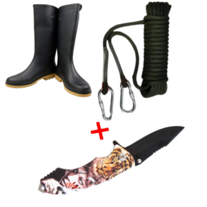Kit: Botas+Cuerda+Navaja