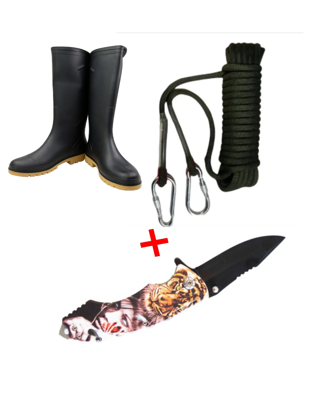 Kit: Botas+Cuerda+Navaja