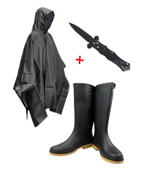Kit: Poncho+Botas Vereda+Navaja