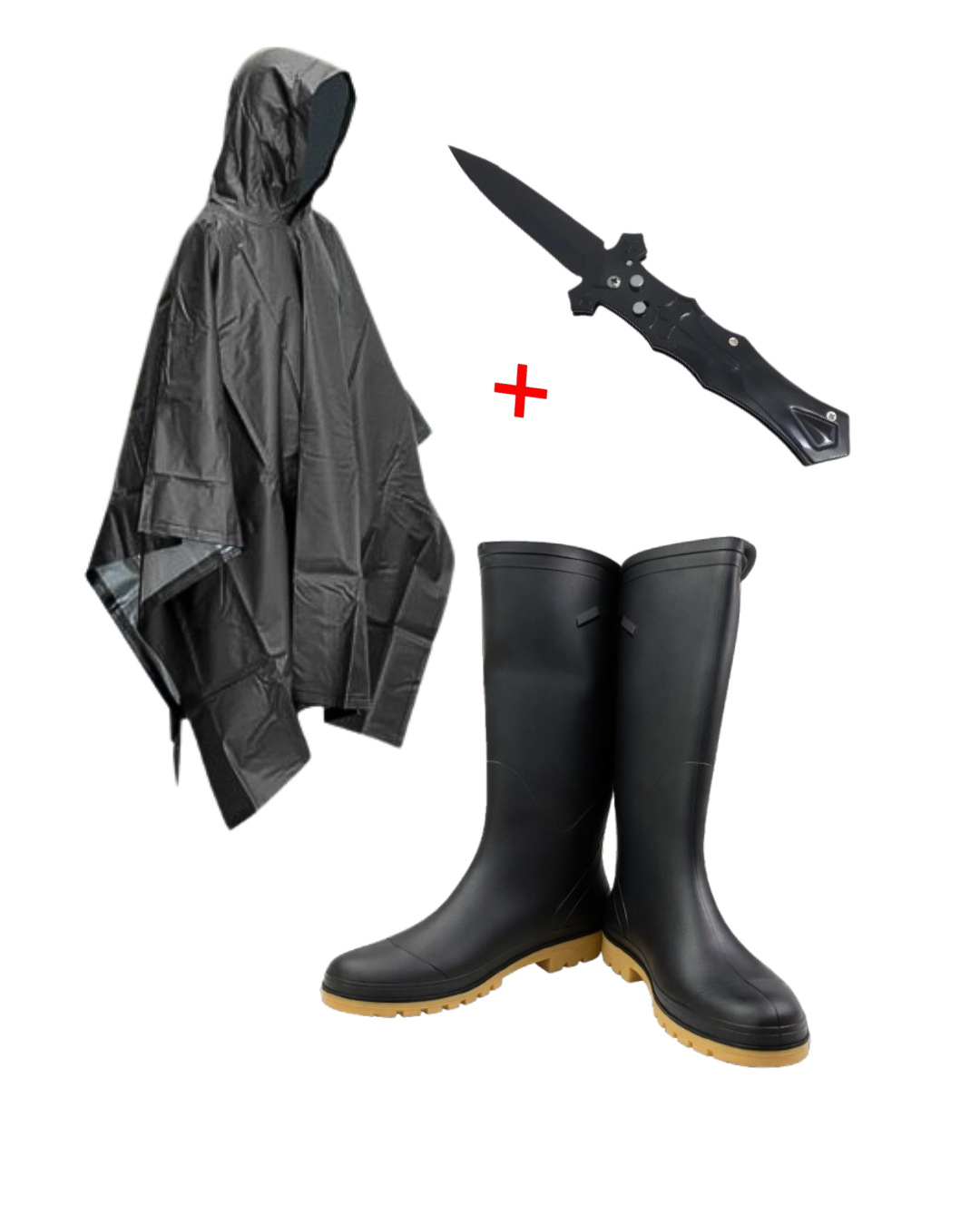 Kit: Poncho+Botas Vereda+Navaja